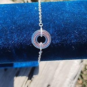 Pandora Signature Two Two-tone Logo & Pavé Chain Bracelet